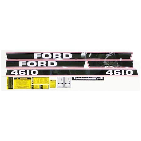 Aftermarket Hood Cautions PTO Shift Lift Decals Fits Ford 4610 MAE30-0093